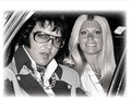 Diana Goodman and Elvis Presley in a limo - signed 8x10 photo